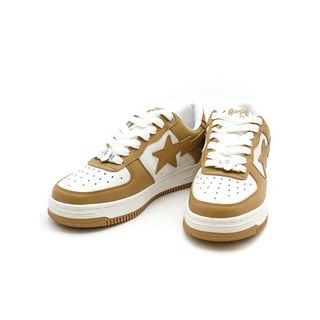 アベイシングエイプ(A BATHING APE)のA BATHING APE ア ベイシング エイプ BAPE STA ベイプスター ローカットスニーカー  ベージュ 24cm(スニーカー)