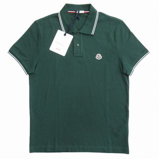 MONCLER - 18ss モンクレール ロゴワッペン ポロシャツ 半袖 カットソー S 緑 ◆６