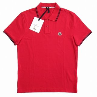 モンクレール(MONCLER)の18ss モンクレール ロゴワッペン ポロシャツ 半袖 カットソー S 赤◆６(ポロシャツ)