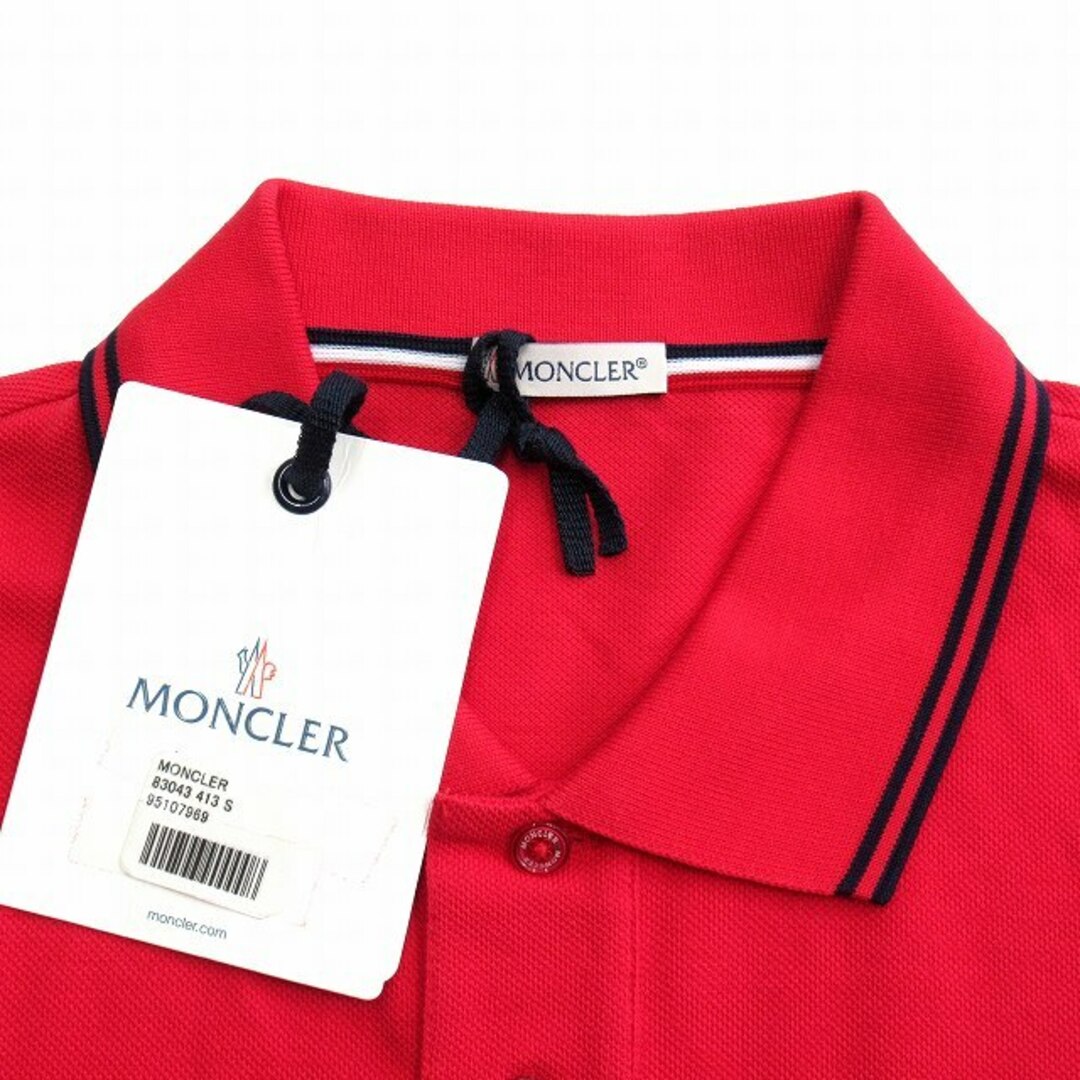 MONCLER(モンクレール)の18ss モンクレール ロゴワッペン ポロシャツ 半袖 カットソー S 赤◆６ メンズのトップス(ポロシャツ)の商品写真