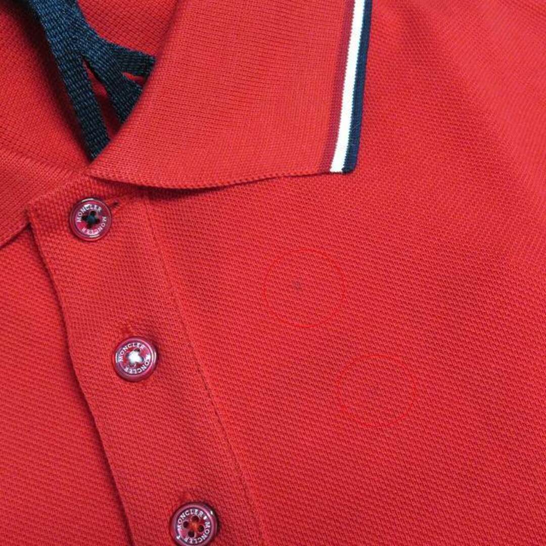 MONCLER(モンクレール)の19ss モンクレール ロゴワッペン ポロシャツ 半袖 カットソー S 赤◆６ メンズのトップス(ポロシャツ)の商品写真