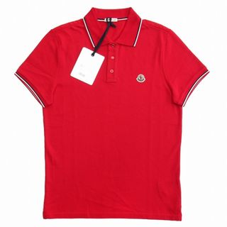 モンクレール(MONCLER)の19ss モンクレール ロゴワッペン ポロシャツ 半袖 カットソー S 赤◆６(ポロシャツ)