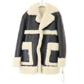 サカイ(sacai)のsacai サカイ 22AW Faux Shearling Blouson フェイクシアリングジャケット 22-02902M ブラック×アイボリー 1(レザージャケット)