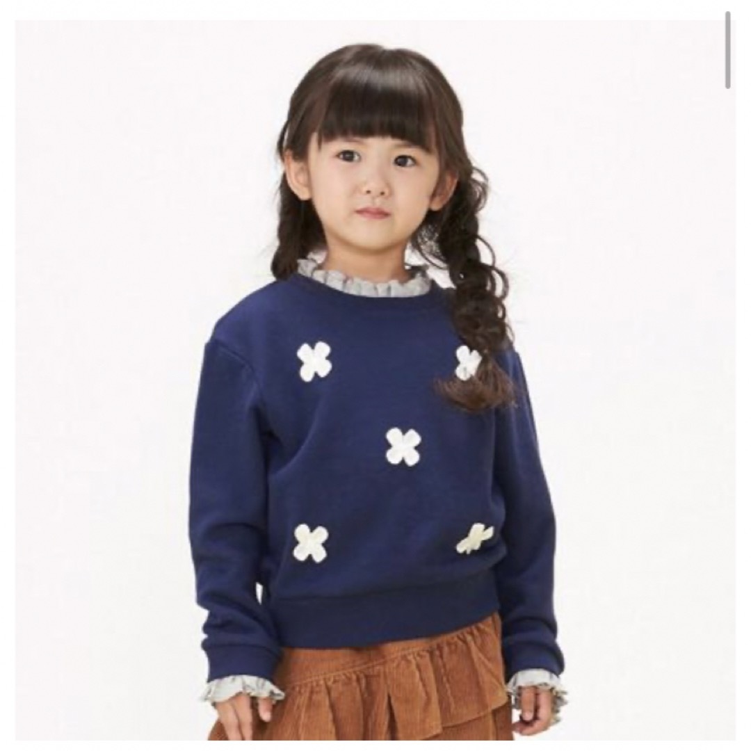 apres les cours(アプレレクール)のアプレレクール  レースモチーフトレーナー キッズ/ベビー/マタニティのキッズ服女の子用(90cm~)(Tシャツ/カットソー)の商品写真