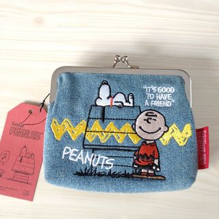 ピーナッツ(PEANUTS)のスヌーピー デニムがま口 ポーチ(ポーチ)