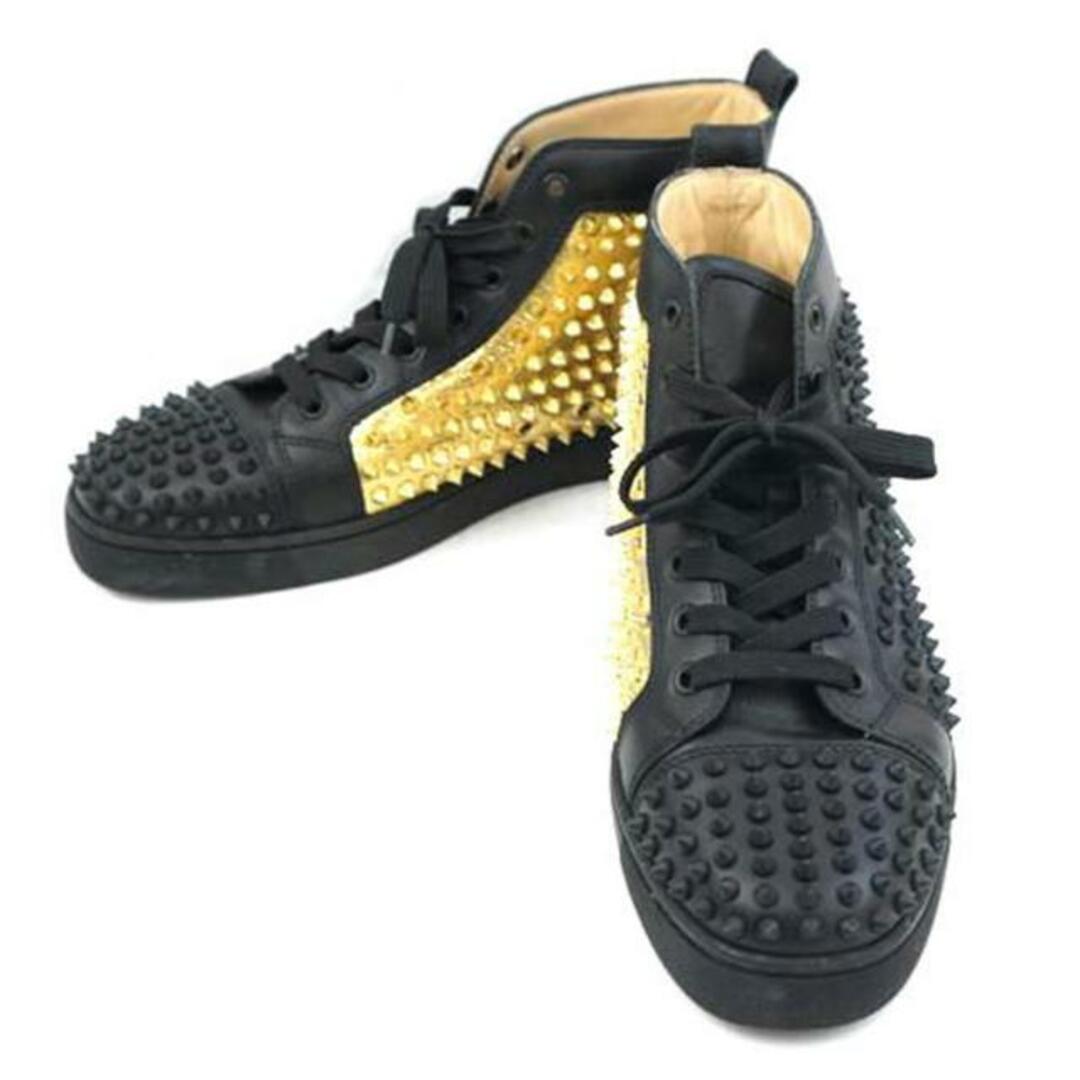 <br>Christian Louboutin クリスチャン ルブタン/ハイカットスニーカー ブラック×ゴールド/42/メンズスシューズ/Aランク/67【中古】 メンズの靴/シューズ(スニーカー)の商品写真