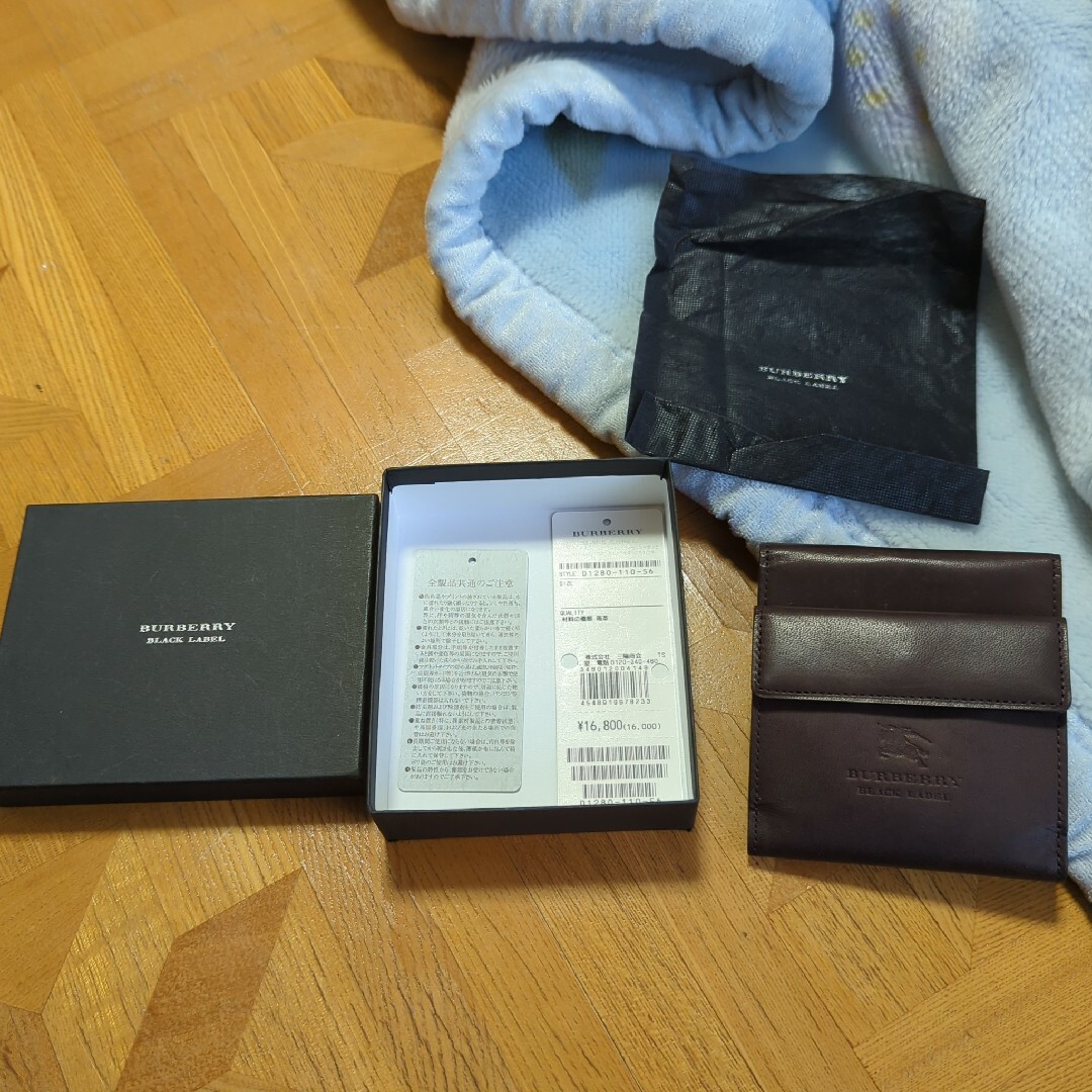 BURBERRY BLACK LABEL(バーバリーブラックレーベル)のBURBERRY BLACK LABEL 財布 茶 新品未使用 馬革 コードバン メンズのファッション小物(折り財布)の商品写真