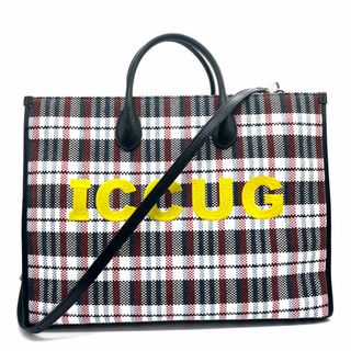 グッチ(Gucci)のグッチ GUCCI ハンドバッグ ショルダーバッグ ICCUG レザー/ナイロン ブラック×マルチカラー ユニセックス 659980 送料無料【中古】 z0210(ハンドバッグ)