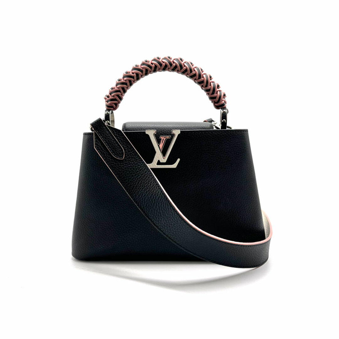 ルイ ヴィトン LOUIS VUITTON ハンドバッグ ショルダーバッグ カプシーヌBB/トリヨンレザー ブラック×ピンク×ホワイト レディース M56408 送料無料 z0211生産国