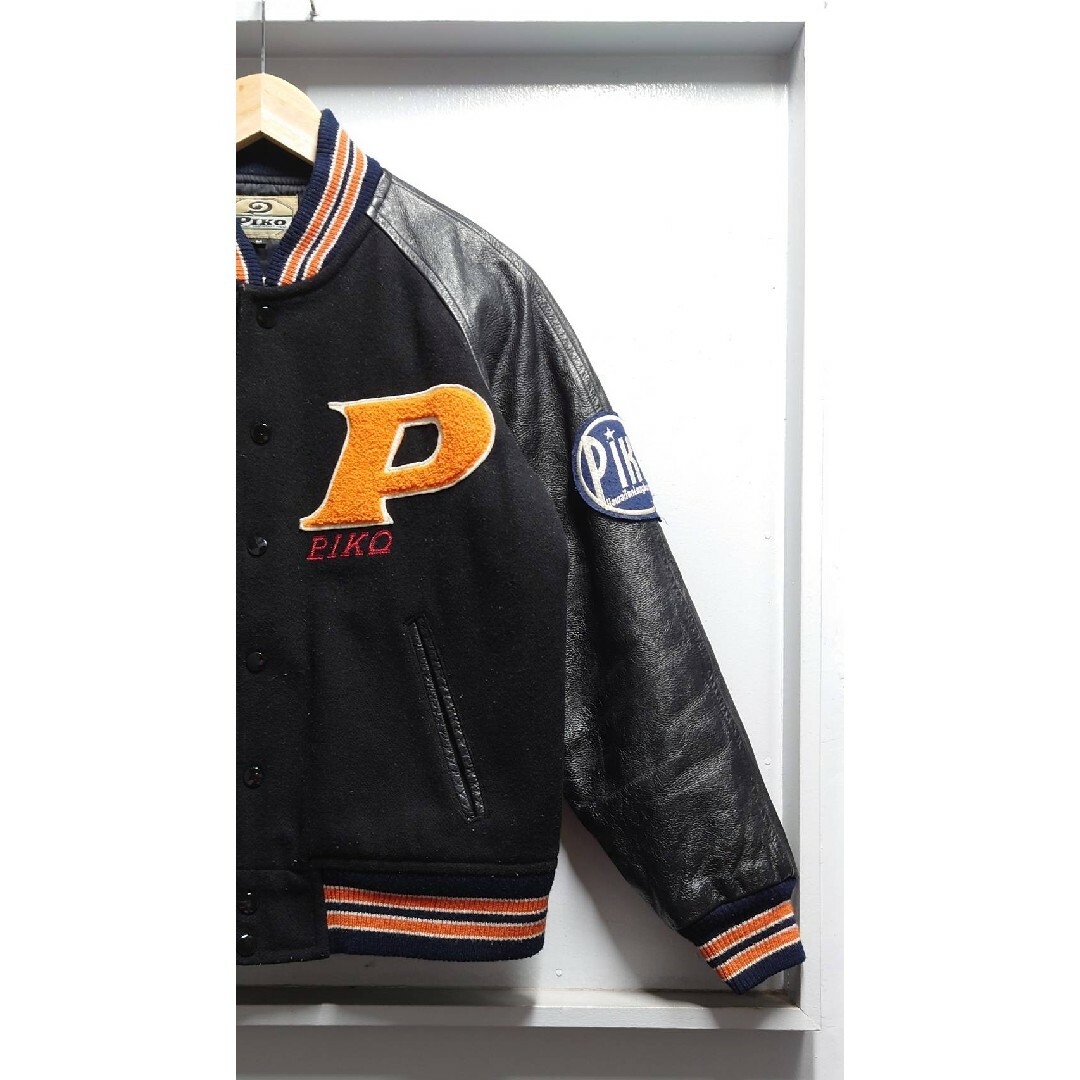 PIKO(ピコ)の90-00’s PIKO 袖レザー ウール スタジアム ジャケット ブラック M メンズのジャケット/アウター(スタジャン)の商品写真