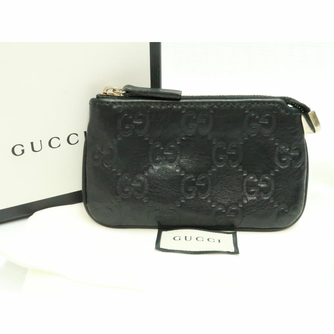 Gucci(グッチ)のグッチ　シマライン　レザー　コインケース　黒色系　GUCCI　18677411 レディースのファッション小物(コインケース)の商品写真