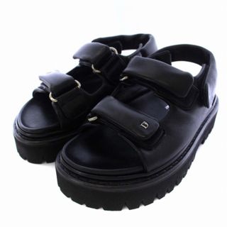 ディースクエアード(DSQUARED2)のディースクエアード Flat Sandals サンダル レザー 22cm 黒(サンダル)