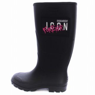 ディースクエアード(DSQUARED2)のディースクエアード RAIN Boots レインブーツ PVC 25cm 黒(レインブーツ/長靴)