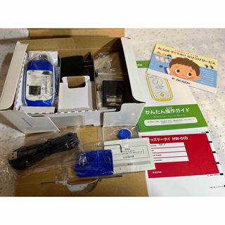 エヌティティドコモ(NTTdocomo)の★ 未使用保管品　docomo ドコモ キッズケータイ HW-01D ブルー(携帯電話本体)