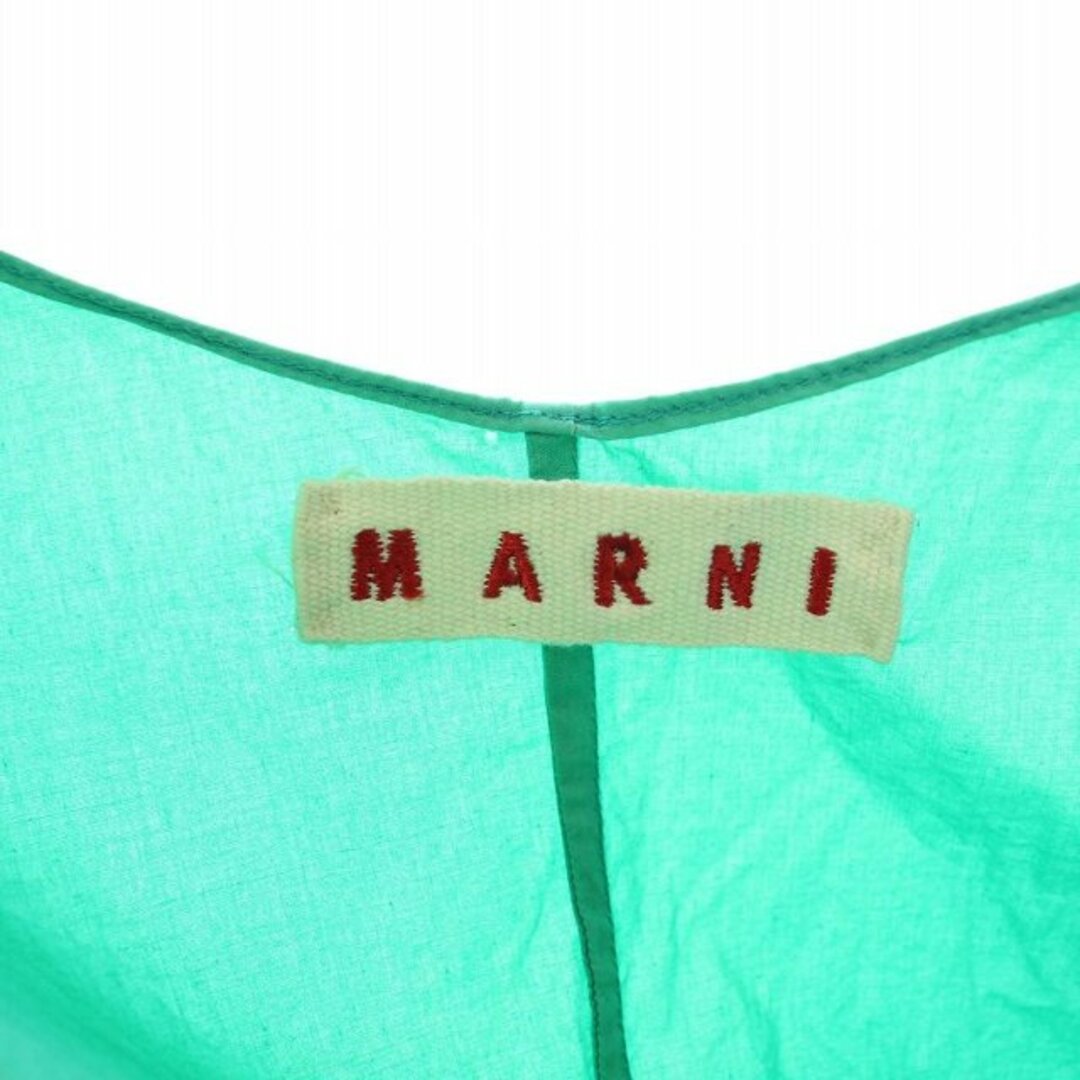 Marni(マルニ)のマルニ ブラウス プルオーバー 半袖 リボン 42 L 緑 グリーン レディースのトップス(シャツ/ブラウス(半袖/袖なし))の商品写真