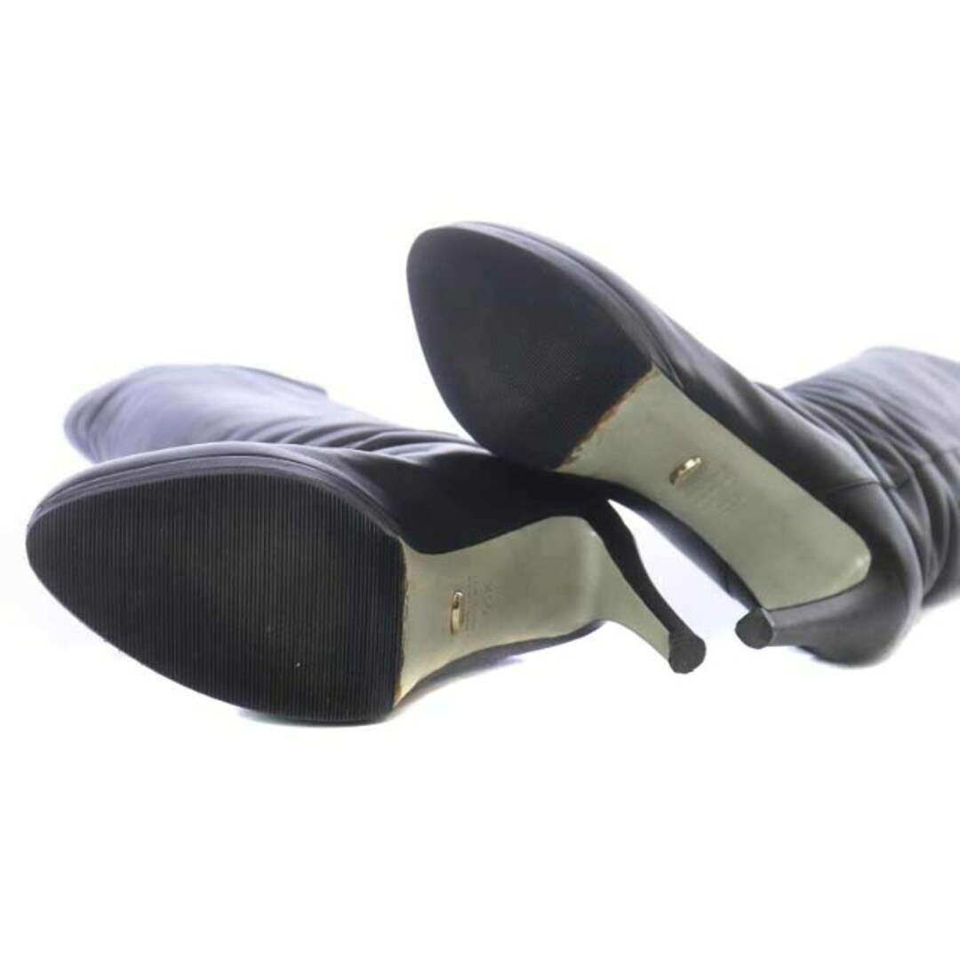 Sergio Rossi(セルジオロッシ)のセルジオロッシ ニーハイブーツ レザー ピンヒール 35.5 22cm 黒 レディースの靴/シューズ(ブーツ)の商品写真
