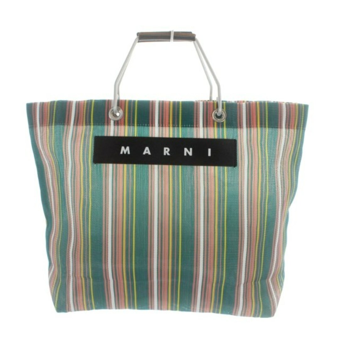 マルニ MARNI フラワーカフェ トートバッグ ストライプ ナイロン約33約45cmタテ