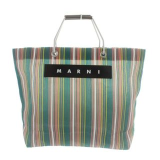 マルニ(Marni)のマルニ MARNI フラワーカフェ トートバッグ ストライプ ナイロン(トートバッグ)