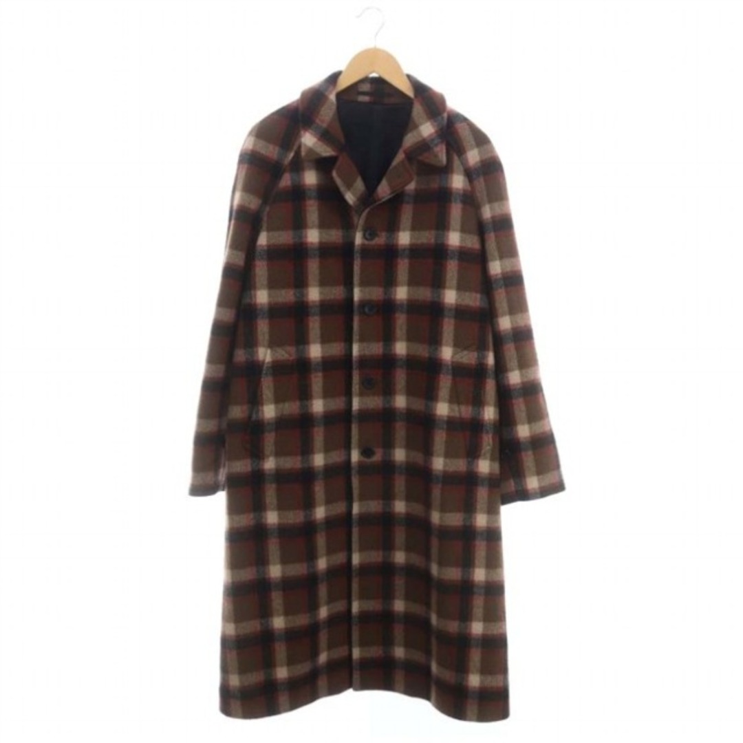 88cm表地ジェイプレス ×WOOLRICH チェックチェスターコート アウター ロング