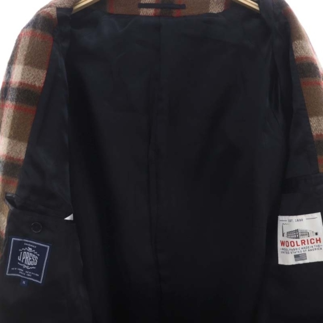 J.PRESS(ジェイプレス)のジェイプレス ×WOOLRICH チェックチェスターコート アウター ロング メンズのジャケット/アウター(その他)の商品写真