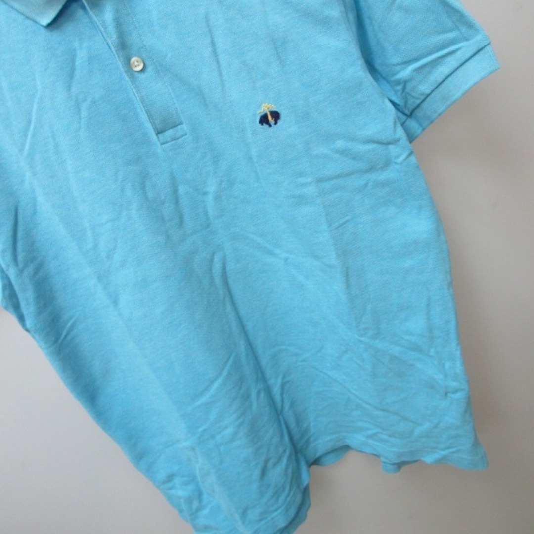 Brooks Brothers(ブルックスブラザース)のブルックスブラザーズ ポロシャツ カットソー 半袖 水色 M IBO46 メンズのトップス(ポロシャツ)の商品写真