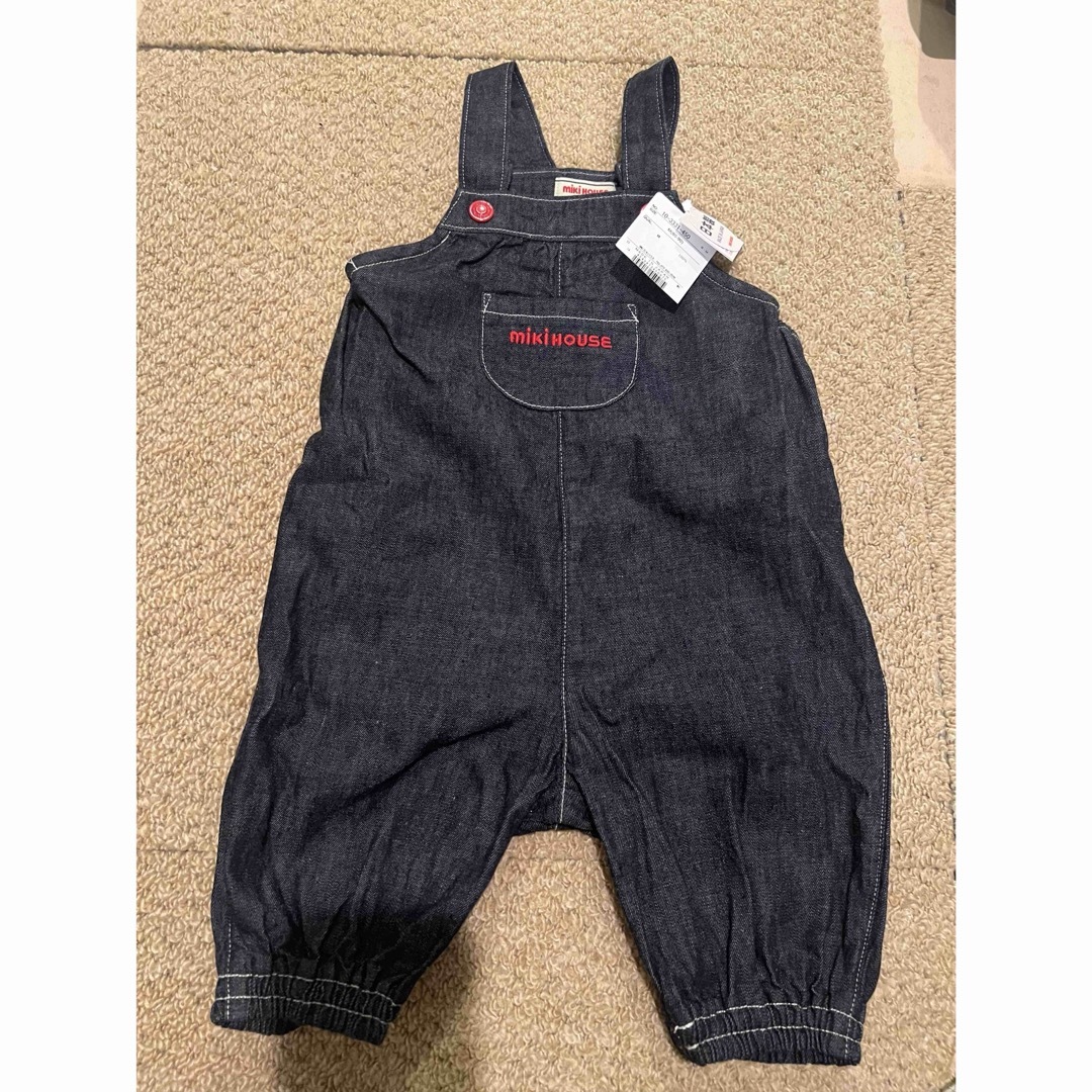 未使用ミキハウスオーバーオール90cmキッズ服男の子用(90cm~)