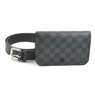 ルイヴィトン(LOUIS VUITTON)のルイ ヴィトン LOUIS VUITTON ウエストバッグ ベルトバッグ ダミエグラフィット サンチュール ポシェット オム ダミエグラフィットキャンバス ダークグレー シルバー メンズ M6837 送料無料【中古】 e57884f(ウエストポーチ)