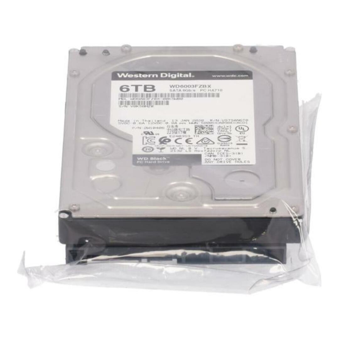 PC周辺機器<br>WESTERN DIGITAL ウエスタンデジタル/内蔵HDD 6.0TB/WD6003FZBX/V8K58MZR/パソコン関連/Bランク/75