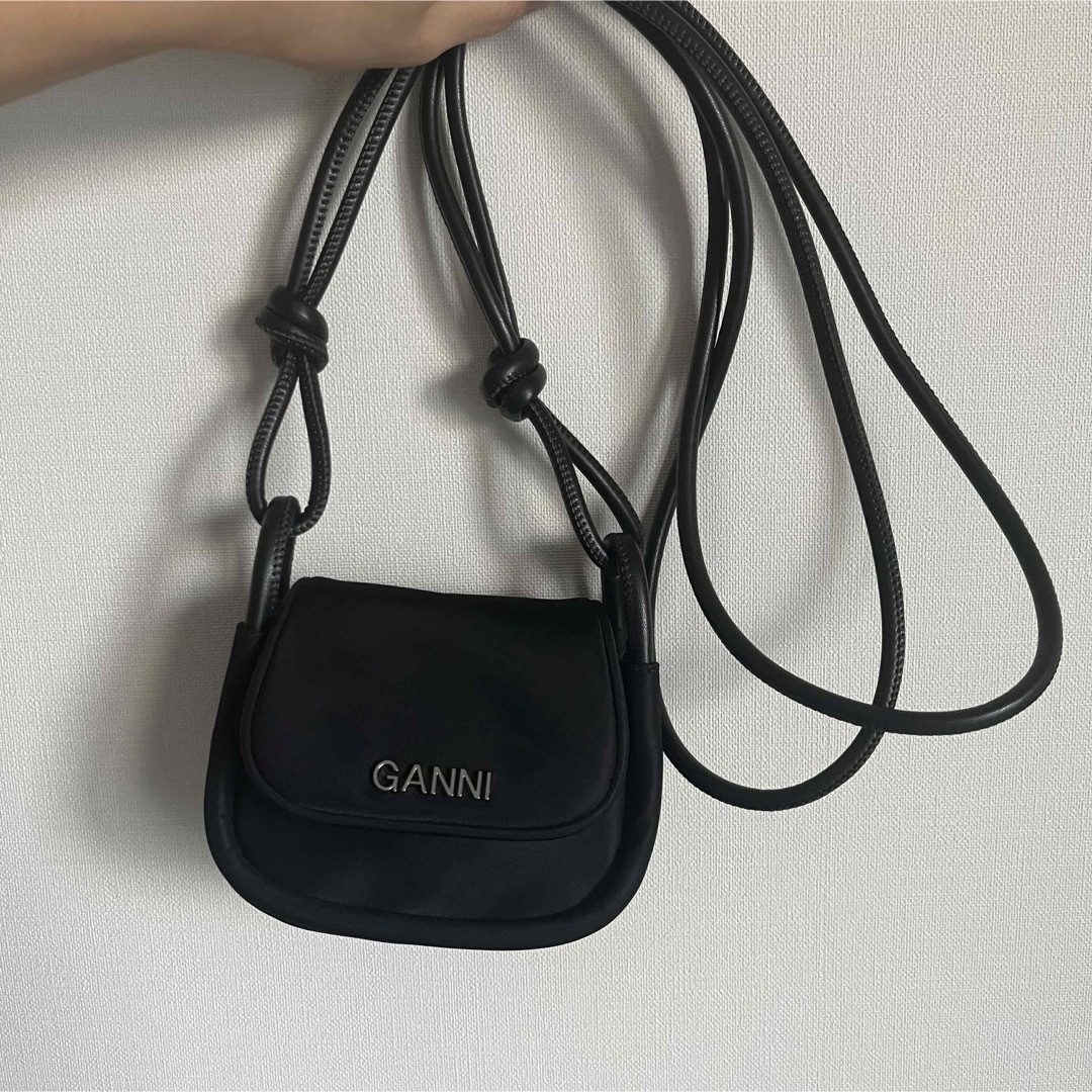 GANNI ガニー  Knot Mini Flap Over ミニショルダー約10cm横