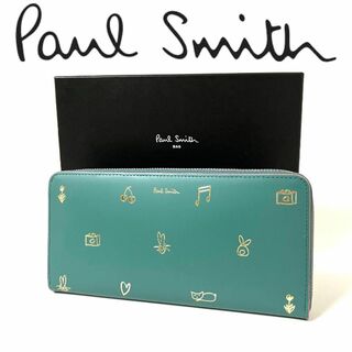 ポールスミス(Paul Smith)のPaul Smith ポールスミス  ミックスドゥードゥル ラウンドジップ長財布(財布)
