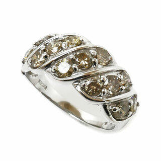 K18WG ホワイトゴールド リング・指輪 ダイヤモンド2.0ct 20号 5.5g 大きいサイズ レディース【中古】【美品】(リング(指輪))
