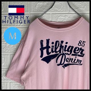 トミーヒルフィガー(TOMMY HILFIGER)のトミーヒルフィガー　プリントTシャツ　ピンク　Mサイズ(Tシャツ/カットソー(半袖/袖なし))