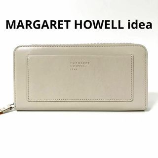 マーガレットハウエル(MARGARET HOWELL)のマーガレットハウエルアイデア 長財布 ピルモント ロゴ入りカード オフホワイト(財布)