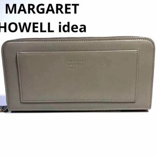 マーガレットハウエル(MARGARET HOWELL)の【人気】マーガレットハウエルアイデア 長財布 ピルモント ロゴ入りカード グレー(財布)