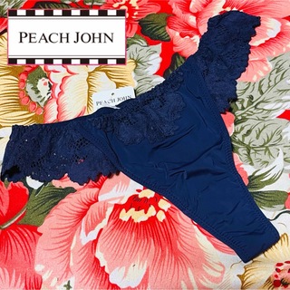 ピーチジョン(PEACH JOHN)の★PEACH JOHN★いつでもジャストソング★Tバックショーツパンツ下着★紺S(ショーツ)