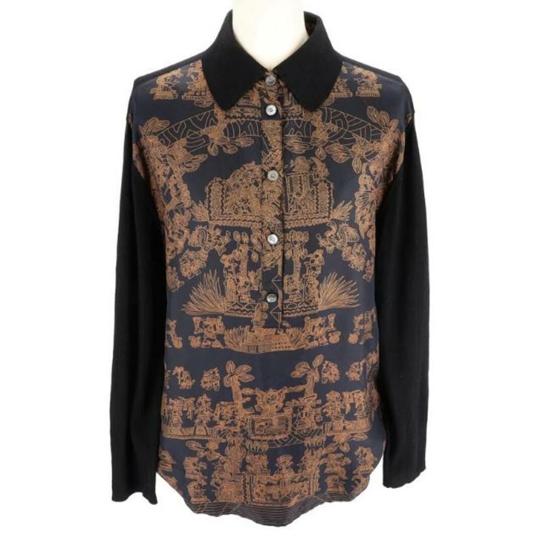 HERMES エルメス/ シルクブラウス/L/エルメス/Bランク/93【中古】 HERMES エルメス/ シルクブラウス/L/エルメス/Bランク/93【中古】