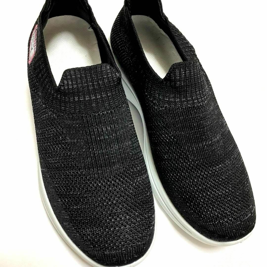 23.5cm スニーカー ウォーキングシューズ ブラック 運動靴 ジム上履き 黒 レディースの靴/シューズ(スニーカー)の商品写真