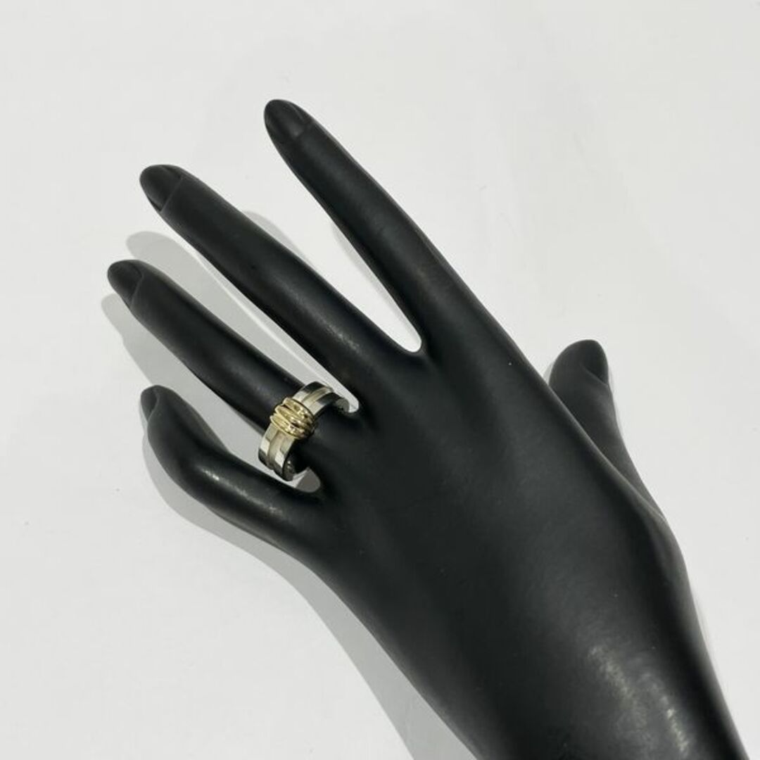 Tiffany & Co.(ティファニー)のTIFFANY&Co. グルーブド ウィズ 3ロウ コンビ 15号 リング・指輪 SV925 K18YG メンズのアクセサリー(リング(指輪))の商品写真