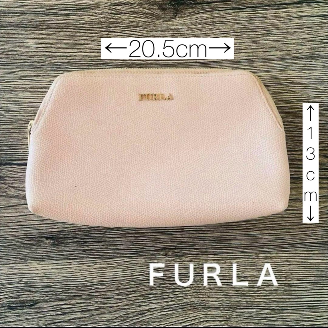 Furla(フルラ)の【FURLA】化粧ポーチ　小物入れ　ピンク　大サイズ　フルラ　トラベル レディースのファッション小物(ポーチ)の商品写真
