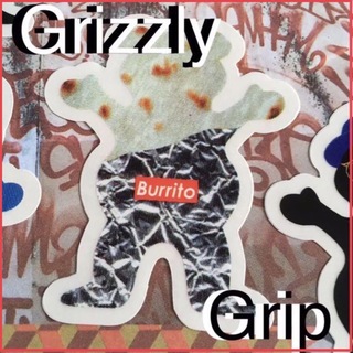 グリズリー(GRIZZLY)のgrizzlyスケートグリップUS限定激レア型抜きiconステッカー1点物(スケートボード)