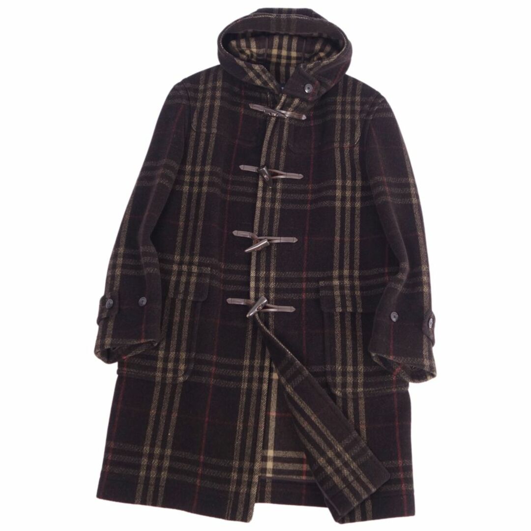 BURBERRY(バーバリー)の美品 バーバリー ロンドン BURBERRY LONDON コート ダッフルコート チェック ウール アウター メンズ L ブラウン メンズのジャケット/アウター(その他)の商品写真