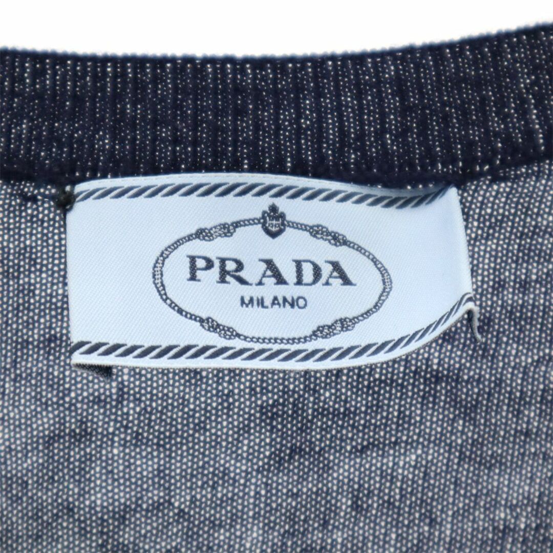 PRADA(プラダ)のプラダ ウール 長袖 セーター 38 ネイビー系 PRADA ニット 薄手 レディース 古着 【240123】 メール便可 レディースのトップス(ニット/セーター)の商品写真