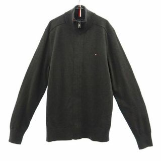 トミーヒルフィガー(TOMMY HILFIGER)のトミーヒルフィガー ロゴ刺繍 ジップジャケット L グレー TOMMY HILFIGER メンズ 古着 【240123】(その他)