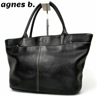 アニエスベー(agnes b.)のアニエスベー ボヤージュ トートバッグ 肩掛け ハンドバッグ 大容量 レザー 黒(トートバッグ)