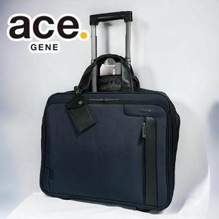 ACE GENE - ショルダー欠品　エースジーン　3way キャリーバッグ　ネイビー