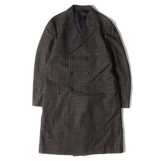 ポールスミス(Paul Smith)のPaul Smith ポールスミス コート サイズ:L ブロックチェック ピークドラペル ウール モッサ ダブルブレスト チェスター コート グレー ダークブラウン 日本製 アウター ジャケット 上着【メンズ】【中古】(その他)