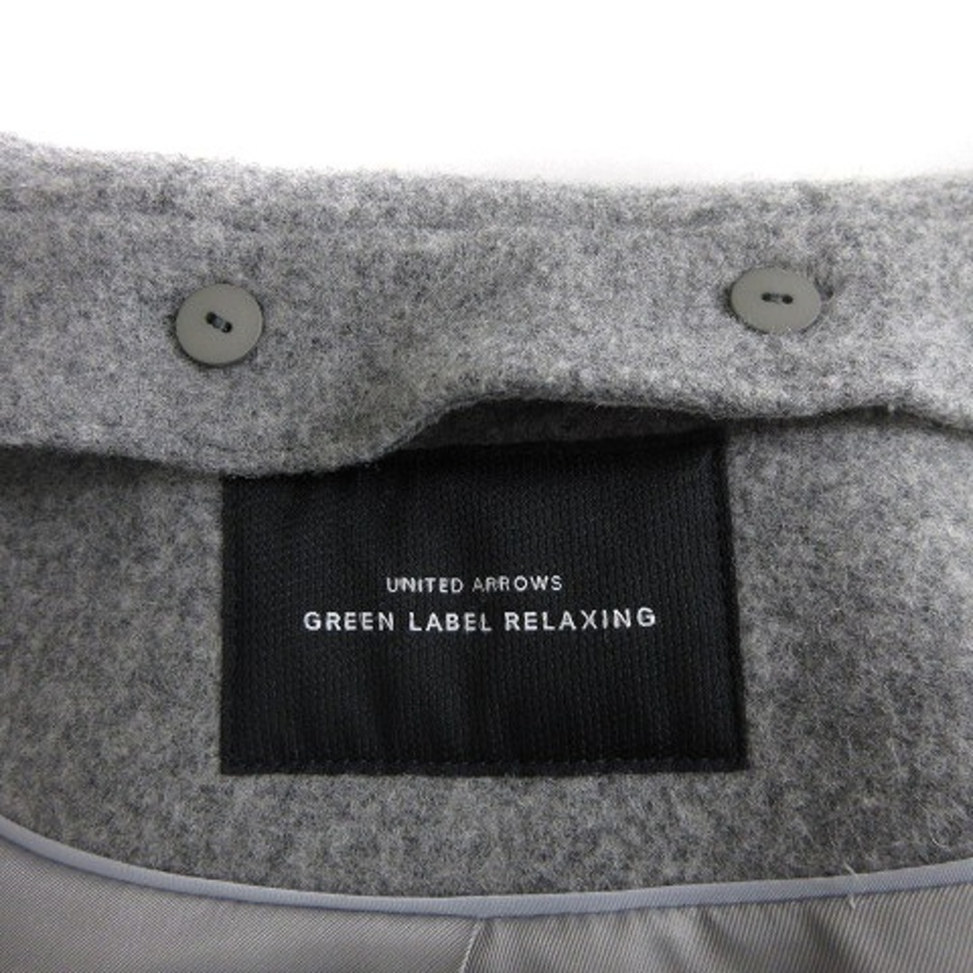 UNITED ARROWS green label relaxing(ユナイテッドアローズグリーンレーベルリラクシング)のグリーンレーベル フーデッドコート ミドル丈 ウール フード 灰色 M位 レディースのジャケット/アウター(その他)の商品写真