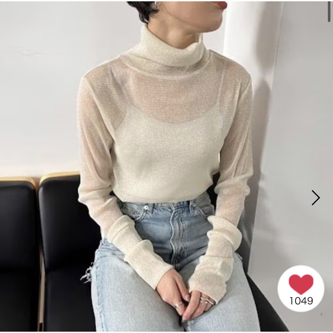 LOWRYS FARM(ローリーズファーム)の新品　ラメオフタートルLS レディースのトップス(カットソー(長袖/七分))の商品写真