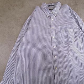 チャップス(CHAPS)のCHAPS　オクスフォード　BDシャツ　古着　ブルー　ホワイト　XXL 厚手(シャツ)