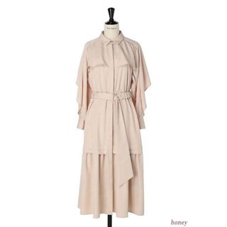 ハーリップトゥ(Her lip to)のherlipto Belted Ruffle Twill Shirt Dress(ロングワンピース/マキシワンピース)